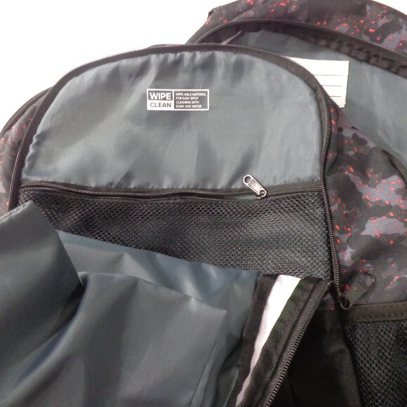 Adidas Foundation 6 Backpack Galaxy Camo Black Bright Red - Picture 4 of 6